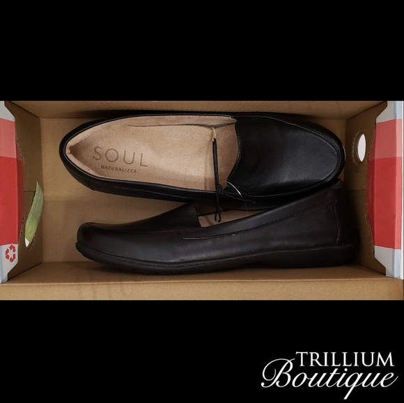 SOUL Naturalizer Zapato Loafer Black New in Box Leather Upper - Picture 13 of 13